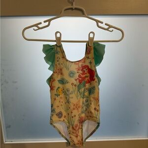 Disney Little Mermaid Yellow Green One-Piece Swimsuit